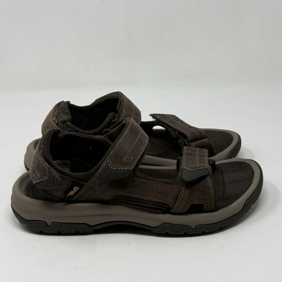 Teva Langdon Sandals Mens 7 Brown Leather Hiking Camping Outdoors Ankle Strap main image 6